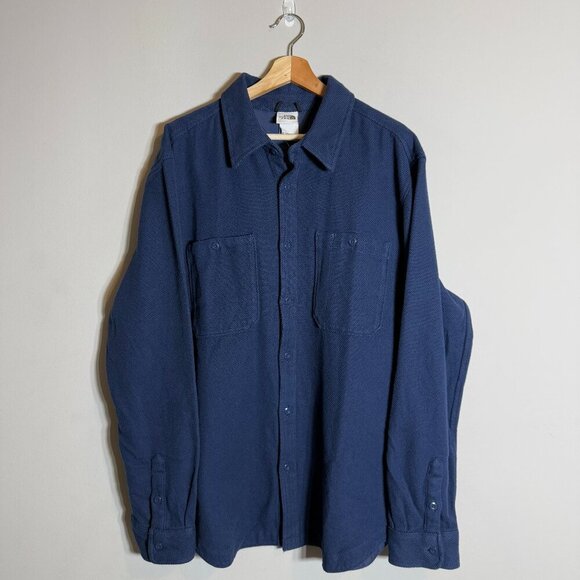 NWT The North Face Valley Twill Flannel Shirt Mens XL Summit Navy Outdoor Preppy - Picture 3 of 16